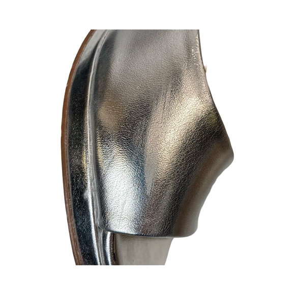 Badgley Mischka American Glamour Heels Silver Rhinestone Ankle Strap Size 9 - Picture 4 of 16